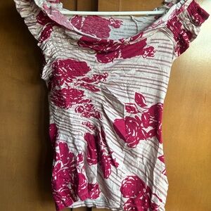 Floral Print Off-Shoulder Women Top